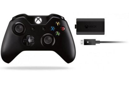 Microsoft XBOX ONE Wireless controller black + Play & Charge + 1400mAh + 3.5mm Stereo Headset Jack