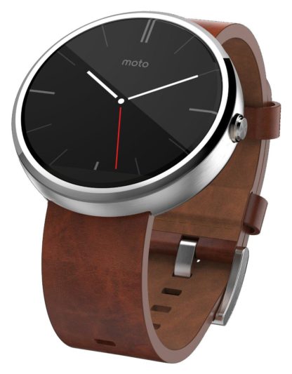 Motorola Moto 360 Smartwatch 46mm silver/brown