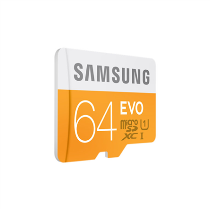 SAMSUNG 64GB EVO, MICRO SDXC, CLASS 10 WITH USB reader
