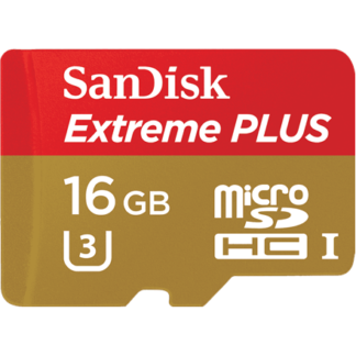 SANDISK Extreme Plus microSDHC 16GB + SD Adapter + Rescue Pro Deluxe 95MB/s Class 10  UHS-I U3