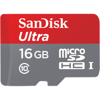 SANDISK Ultra microSDHC 16GB + SD Adapter 80MB/s Class 10 UHS-I