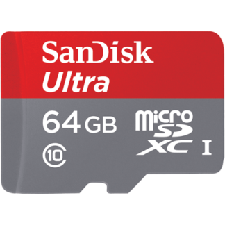 SANDISK Ultra microSDXC 64GB + SD Adapter 80MB/s Class 10 UHS-I