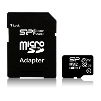 SILICON POWER 32GB, MICRO SDHC UHS-I, SDR 50 mode, Class 10, with SD adapter