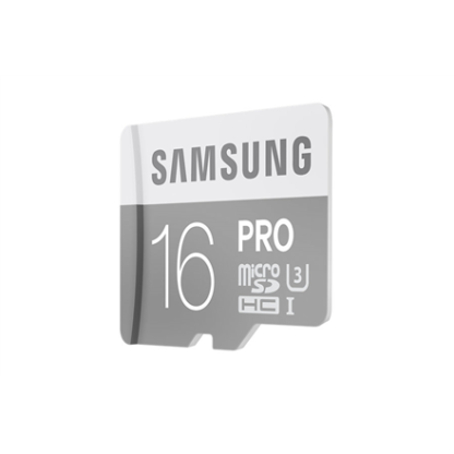 SAMSUNG 16GB, MICRO SDHC PRO, CLASS 10 WITH SD ADAPTER, Read up to 90MB/s, Write up to 60MB/s