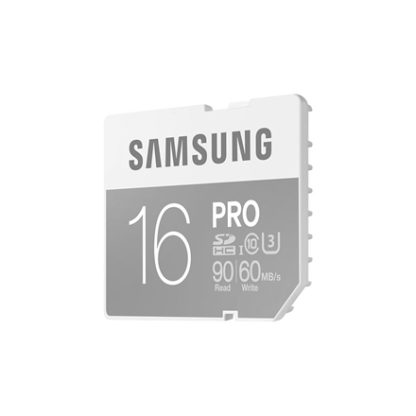 SAMSUNG 16GB, SDHC PRO Memory Card, CLASS 10, Read: up to 90MB/s, Write: uo to 60MB/s