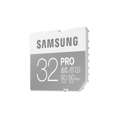 SAMSUNG 32GB, SDHC PRO Memory Card, CLASS 10, Read: up to 90MB/s, Write: uo to 80MB/s