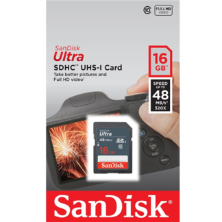 SANDISK 16GB Ultra SDHC 48MB/s Class 10 UHS-I